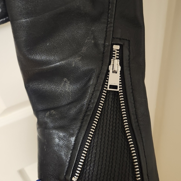 LAMARQUE Dark Leather Biker Jacket - Picture 3 of 6